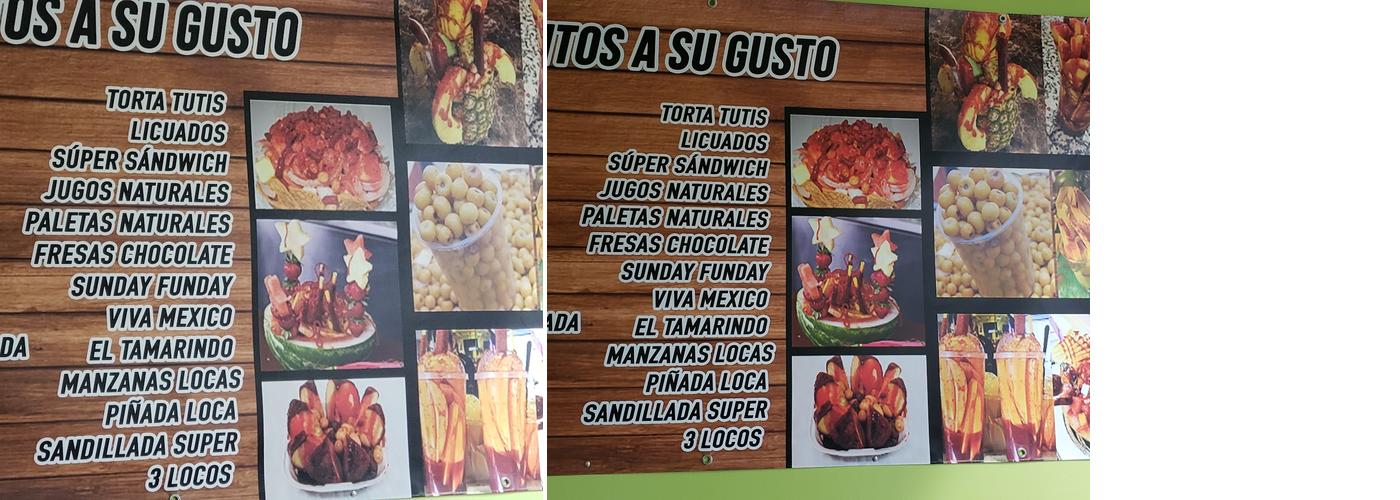 Tutis Frutis Menu