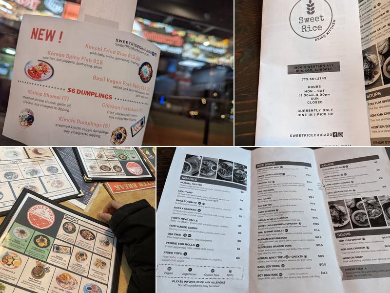 Sweet Rice Chicago Menu