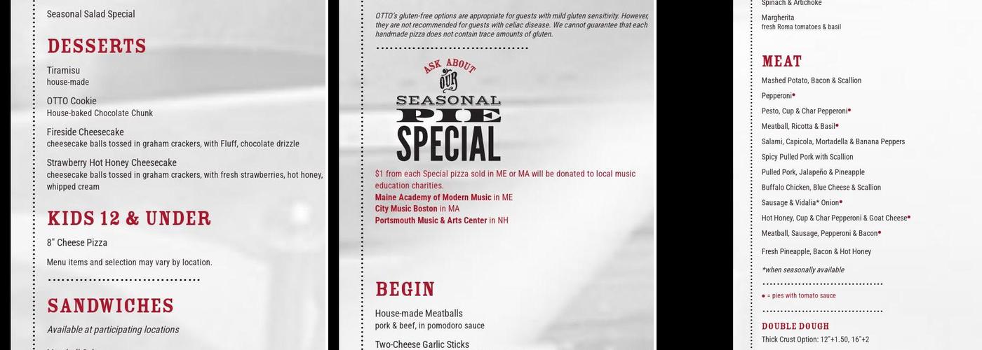 OTTO Menu