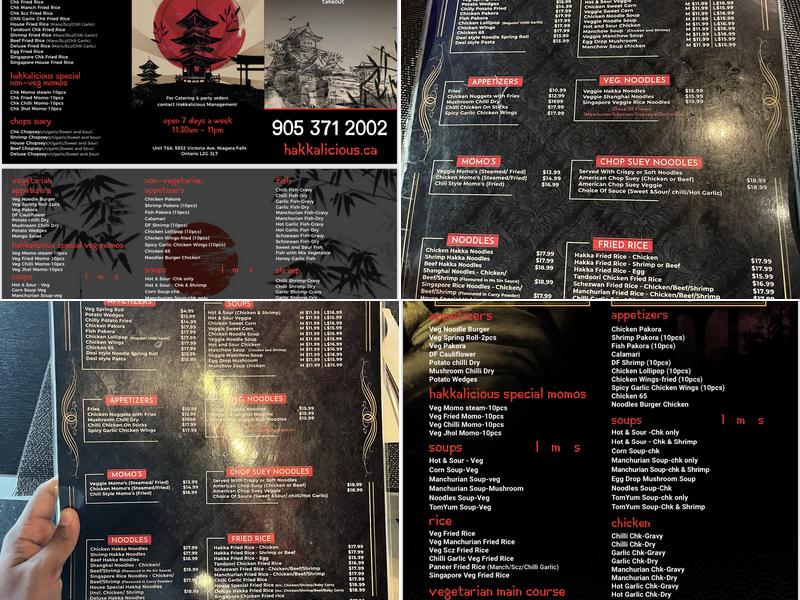 Hakkalicious Menu