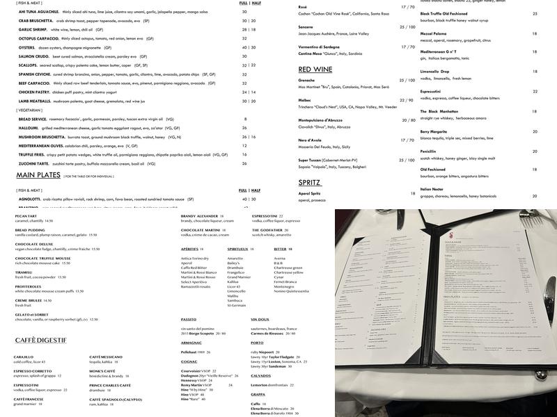 Ula Restaurant & Tapas Bar Menu