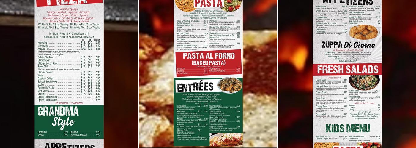 Genova's Pizza & Pasta Menu