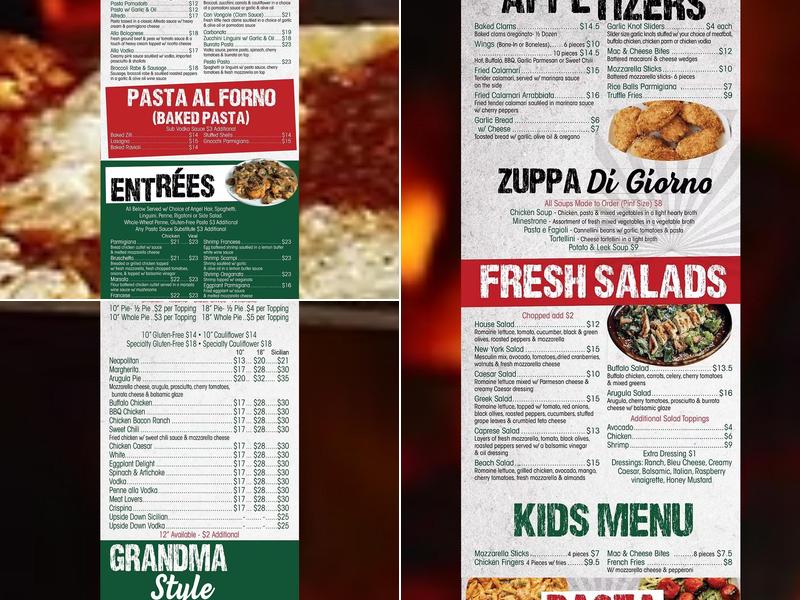 Genova's Pizza & Pasta Menu