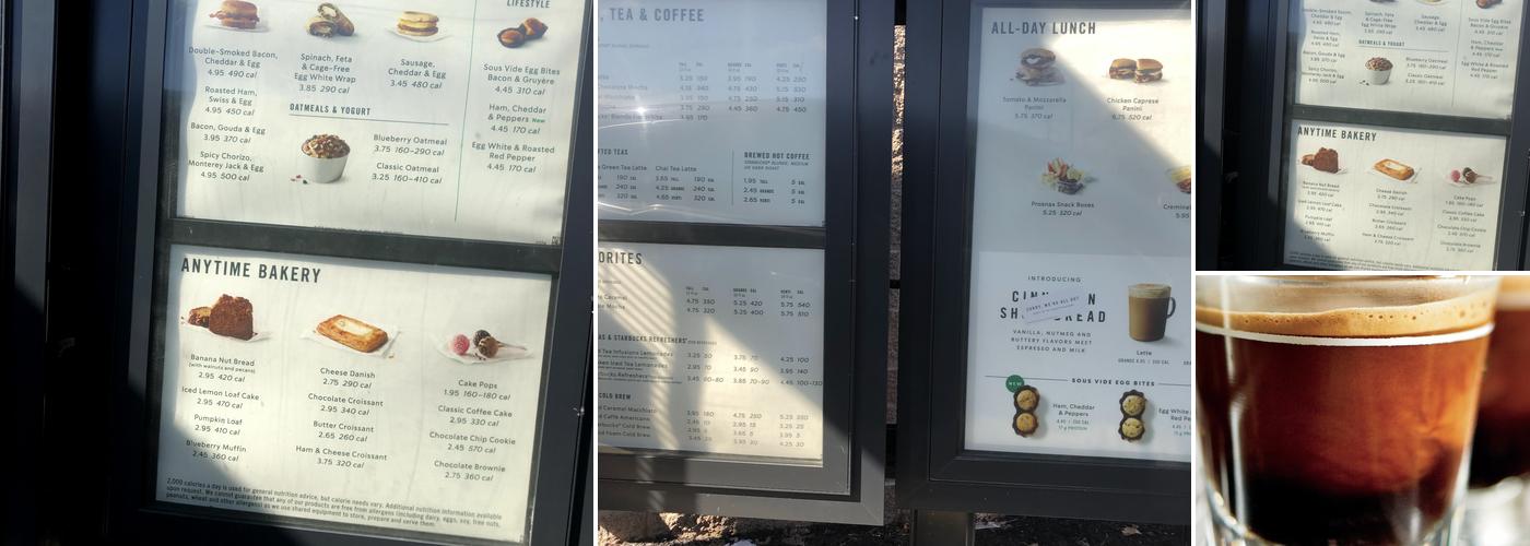 Starbucks Menu