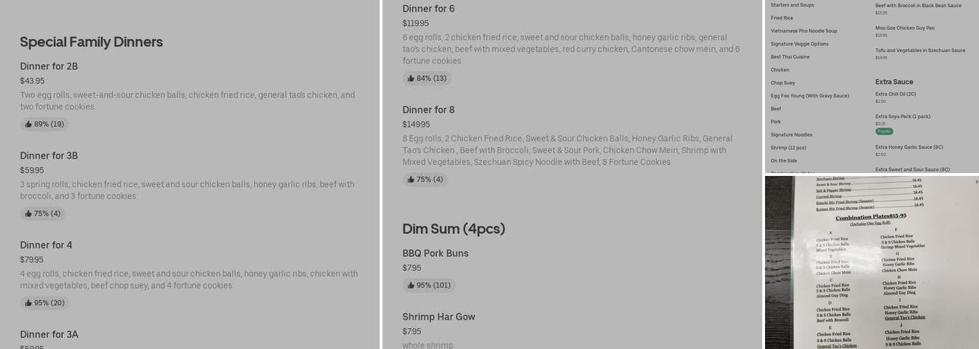 Ting's Kitchen Menu