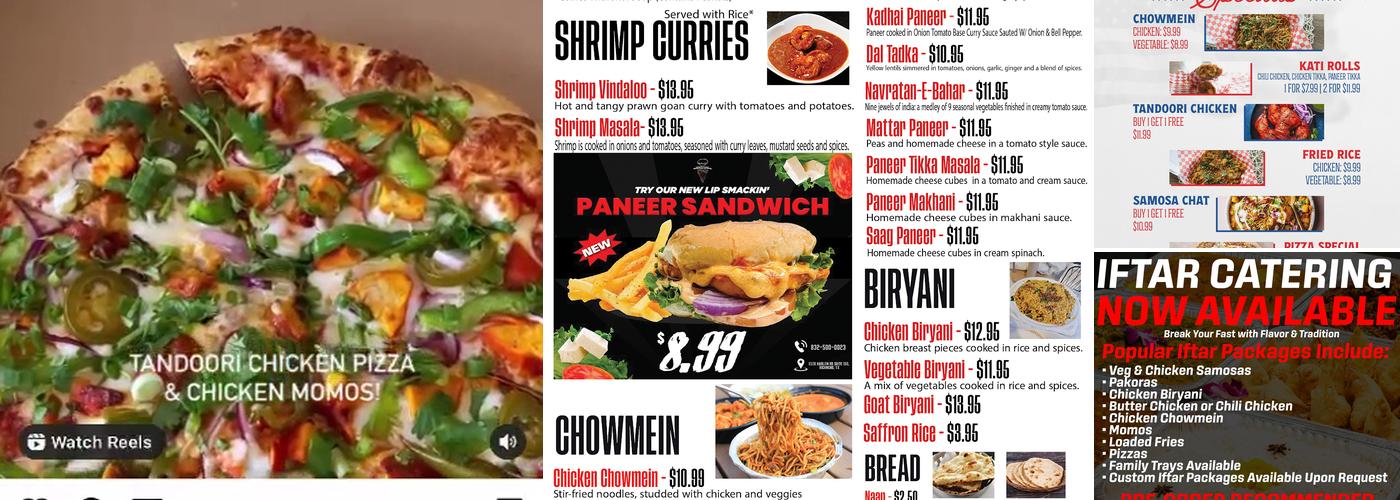 Twisted Pizza & Curries Menu