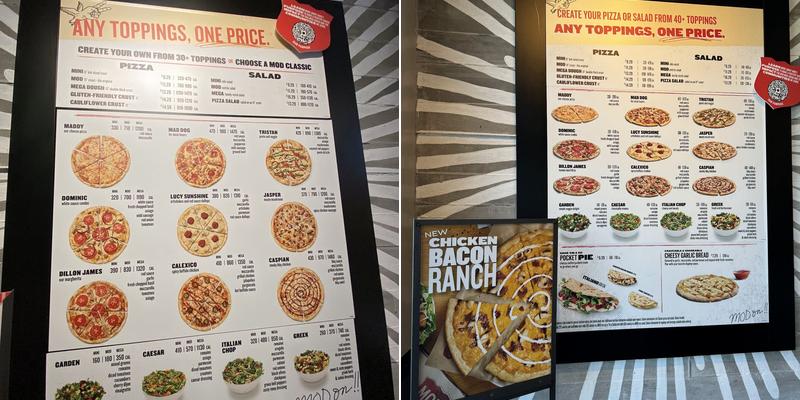 MOD Pizza Menu