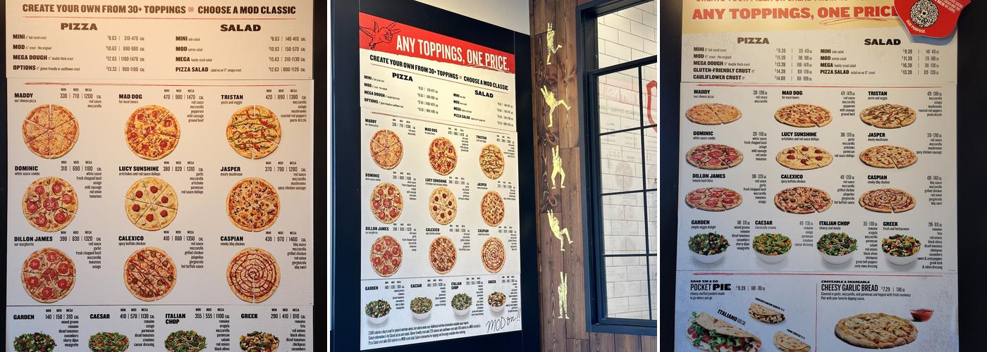 MOD Pizza Menu