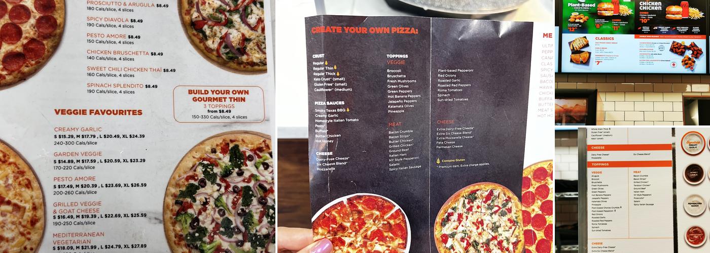Pizza Pizza Menu