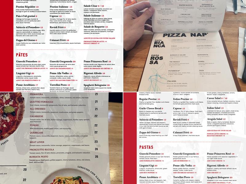 Bacaro Pizzeria - Lucerne Menu