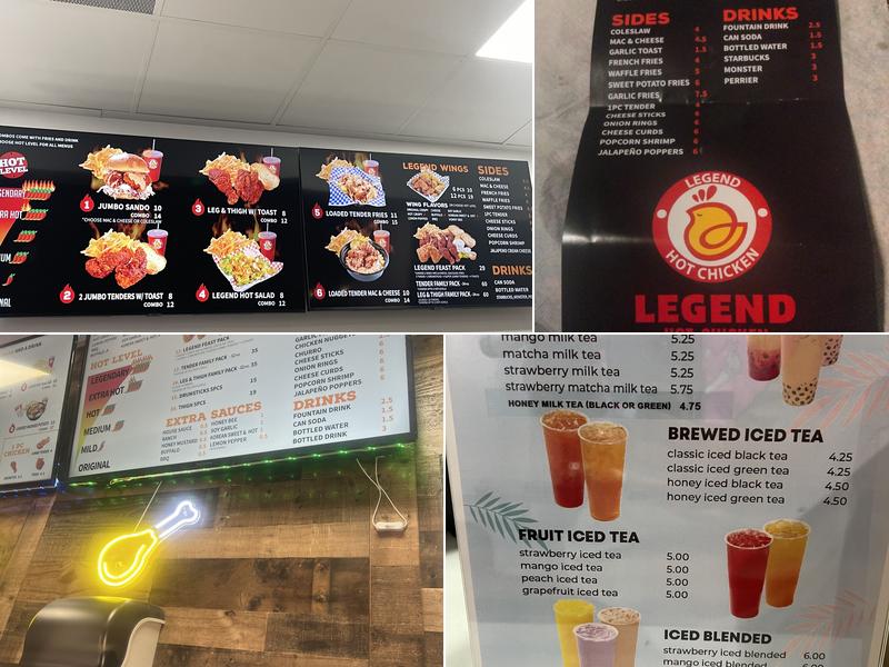 Legend Hot Chicken Menu