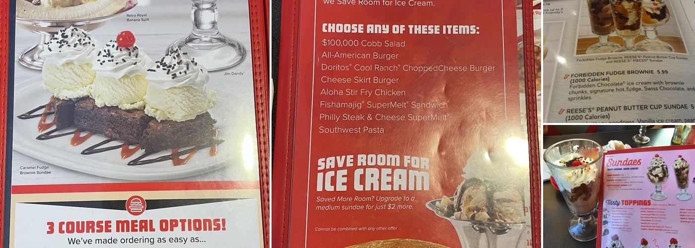 Friendly's Menu