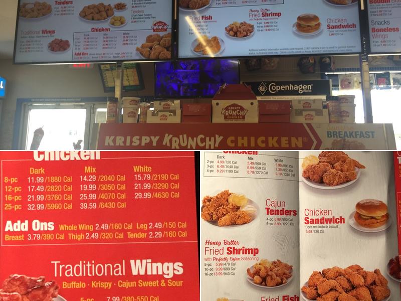Krispy Krunchy Chicken Menu