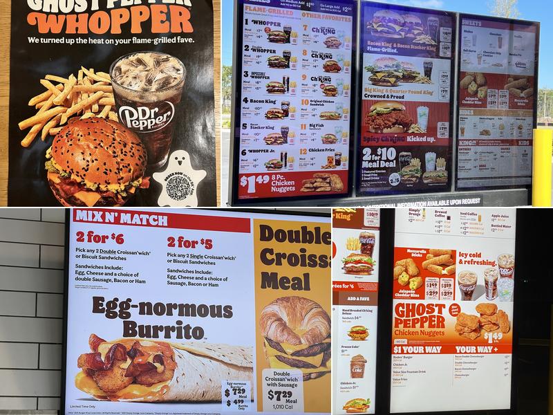 Burger King Menu