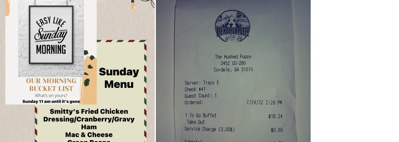 The Hushed Puppy at Buoy's on Blackshear Menu