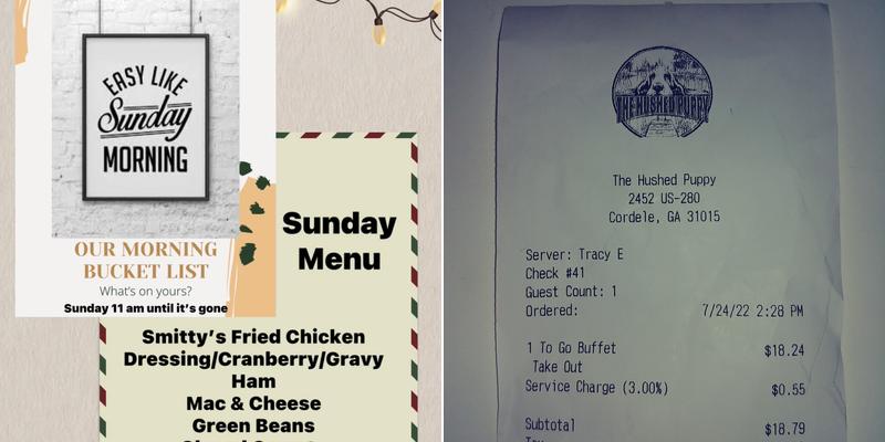 The Hushed Puppy at Buoy's on Blackshear Menu