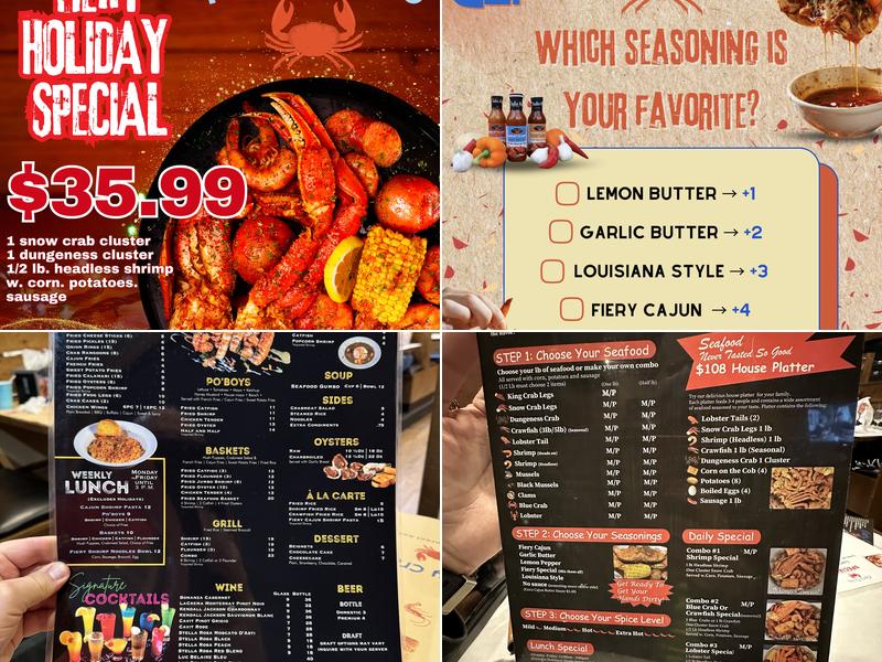 Fiery Crab Seafood Restaurant And Bar - Gonzales Menu