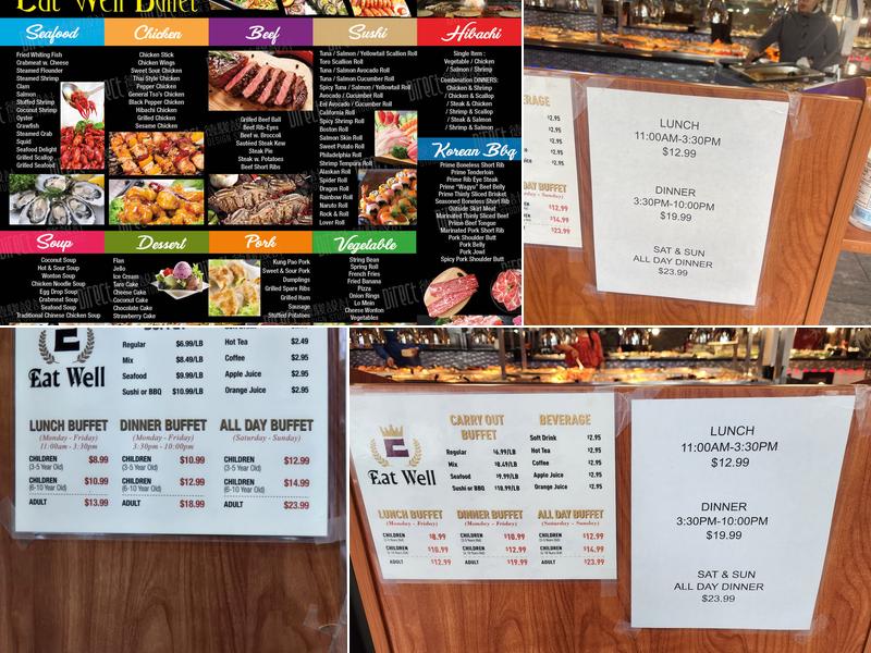 Eat Well Modern Buffet Menu