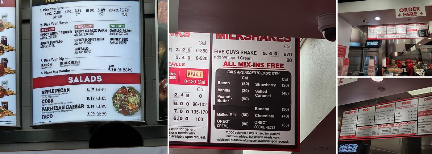 Five Guys Menu