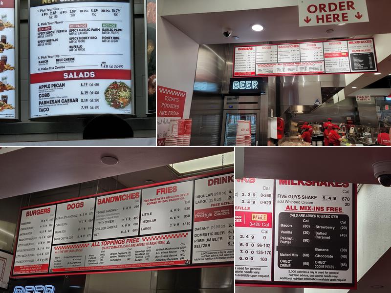 Five Guys Menu