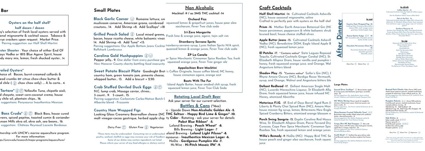 three10 Menu