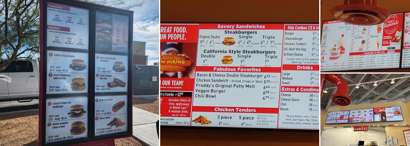 Freddy's Frozen Custard & Steakburgers Menu