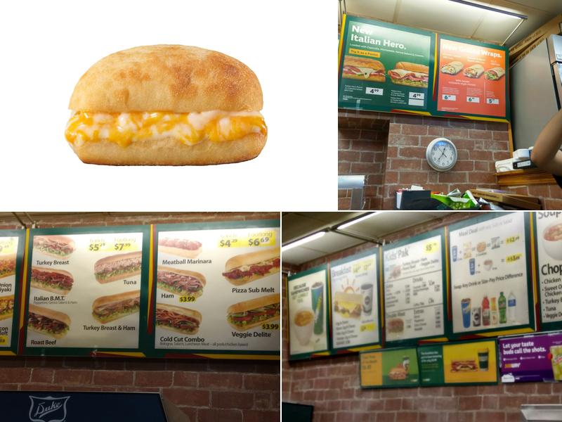 Subway Menu