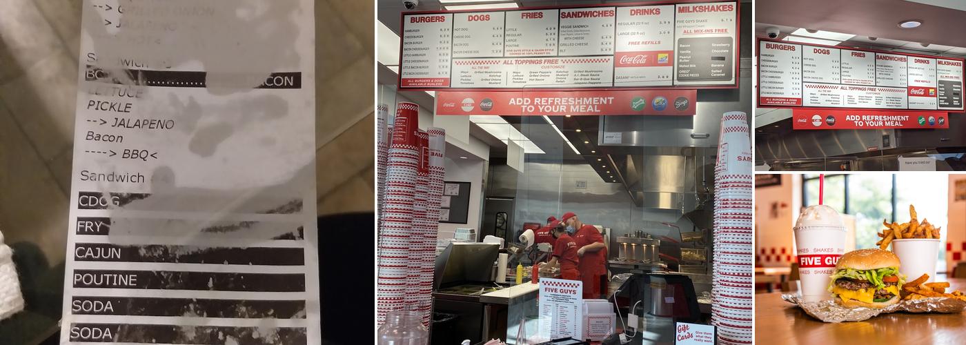 Five Guys Menu