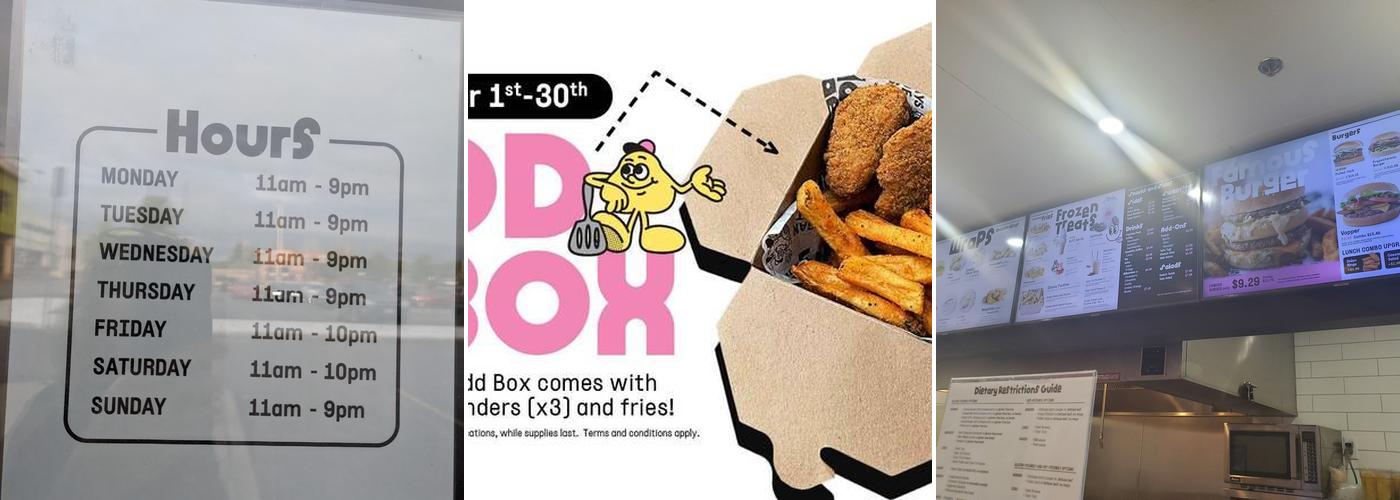Odd Burger Menu