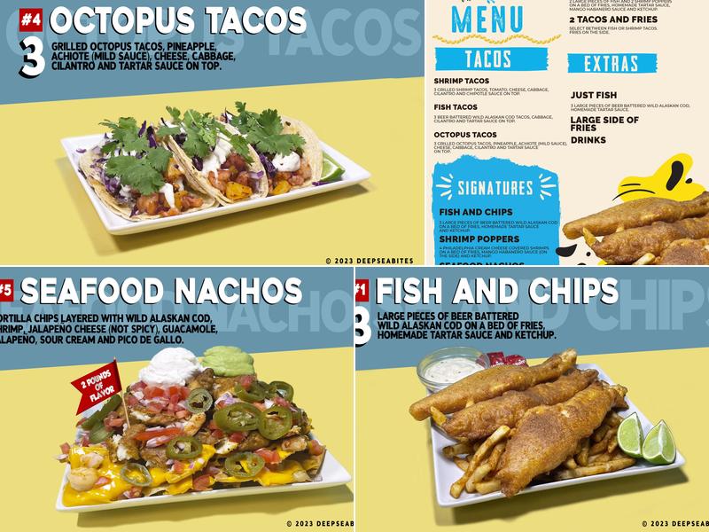 Deep Sea Bites Food Truck Menu