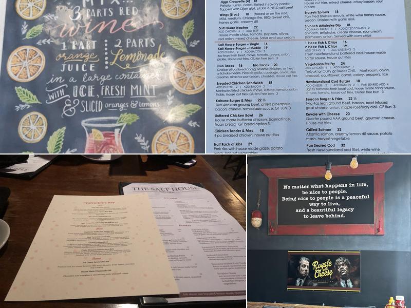 The Salt House Kitchen Menu