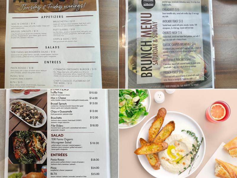 TERI Common Grounds Café & Coffee Bar Menu