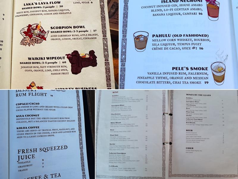 Wilfred's Lounge Menu