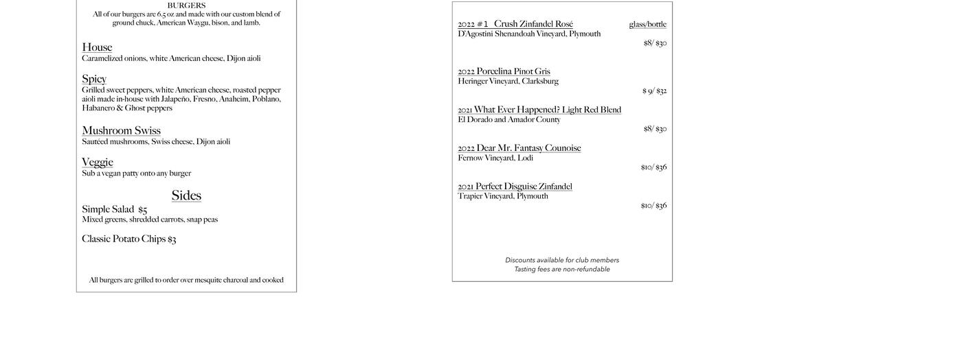 The End of Nowhere Menu