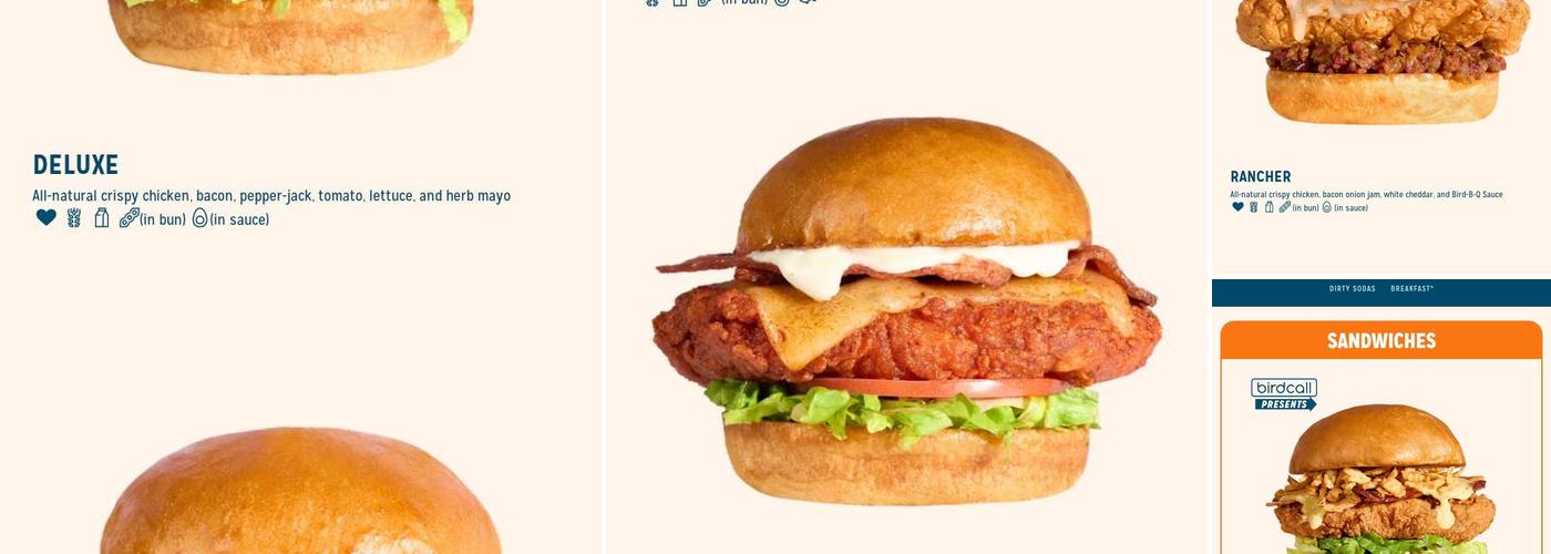 Birdcall - All Natural Chicken Menu