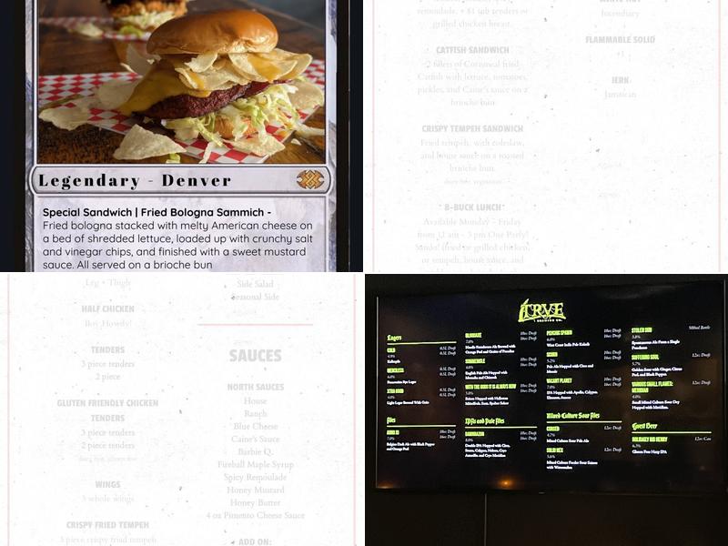 Music City Hot Chicken at TRVE Brewing Menu