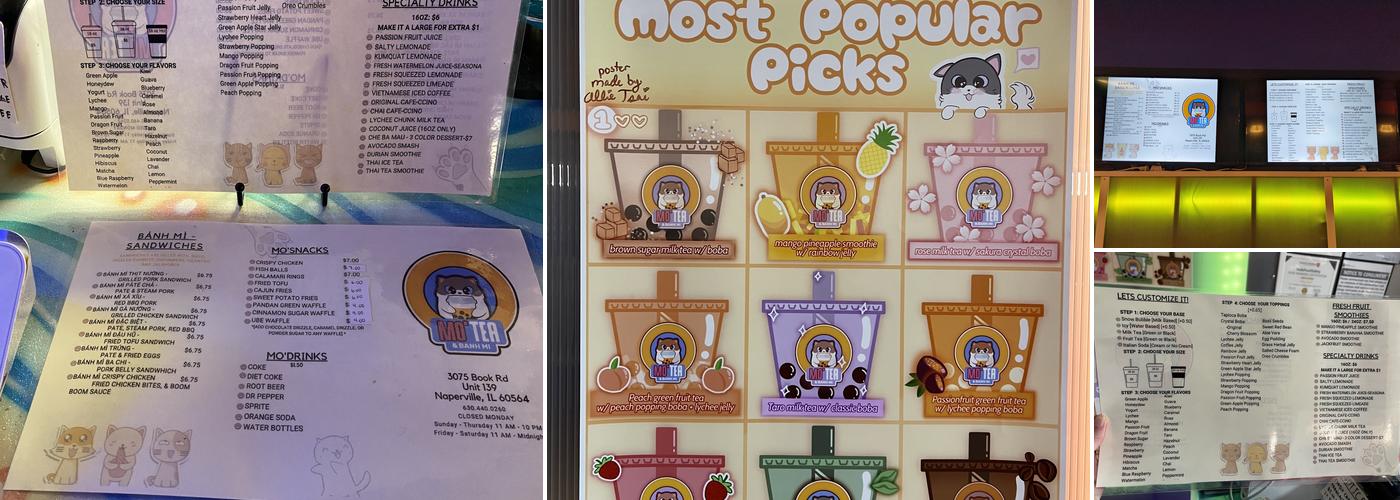 MO TEA AND BANH MI Menu