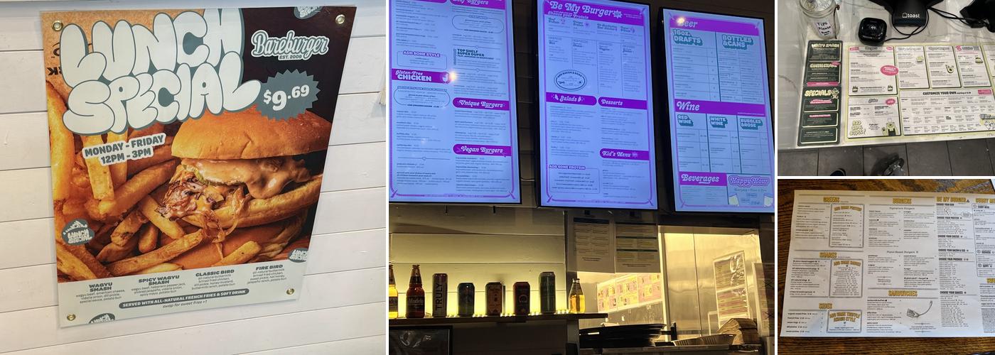 Bareburger Menu