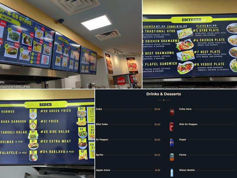 STOP-N-GO GYROS Menu