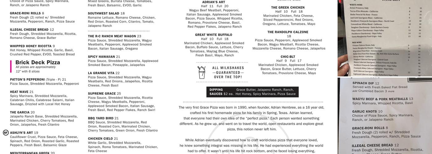 Grace Menu