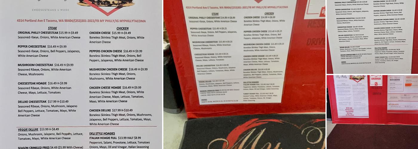 My Philly Menu
