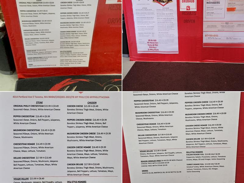 My Philly Menu