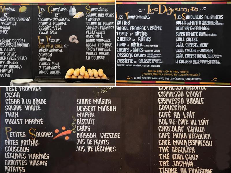 Les Colocs café resto Menu