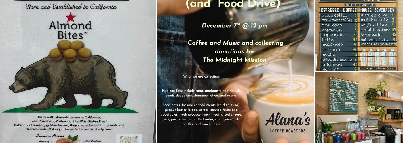 Alana’s Coffee Roasters Menu