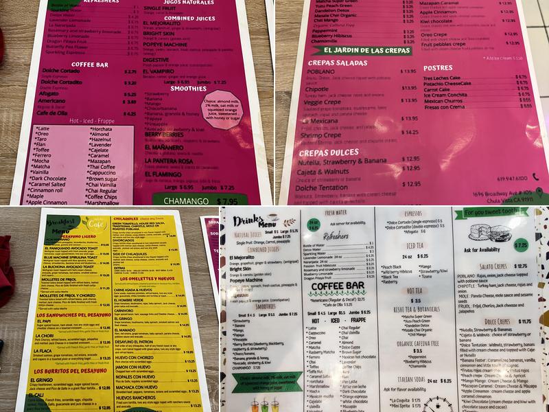 Dolche cafe/ Mexifood Menu