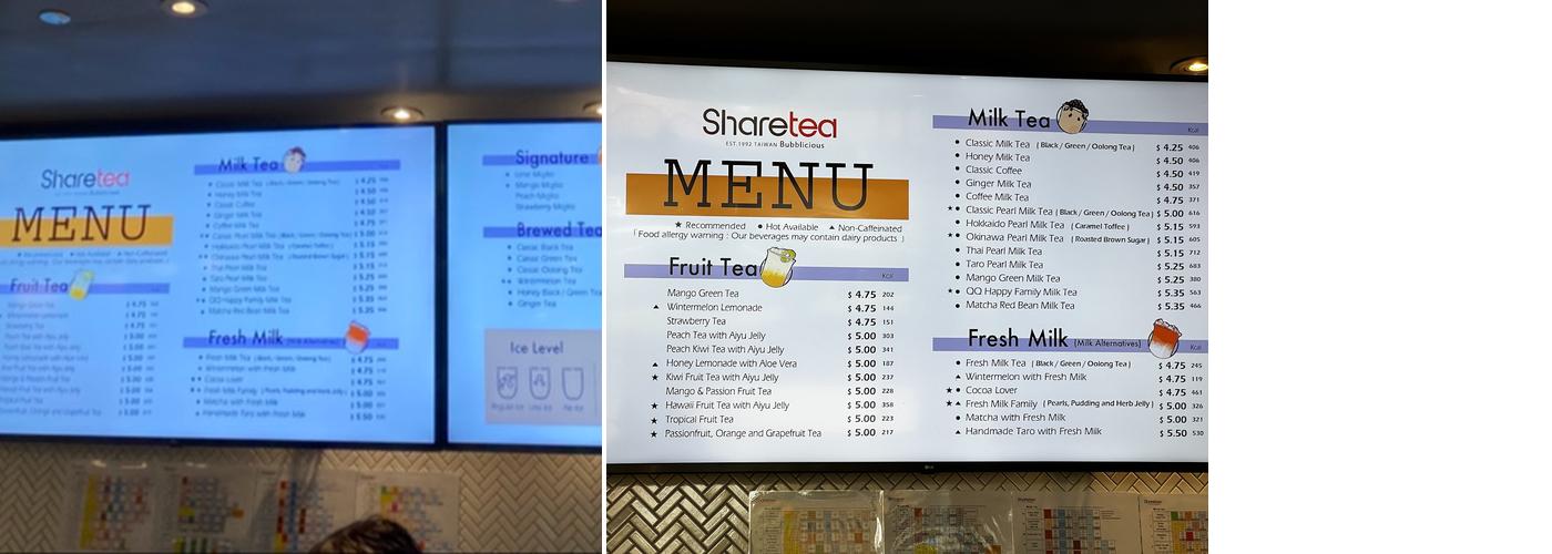 Sharetea Menu