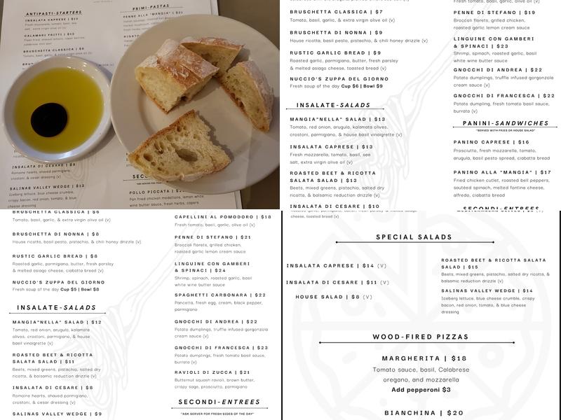 Mangia - Eat on Main Menu