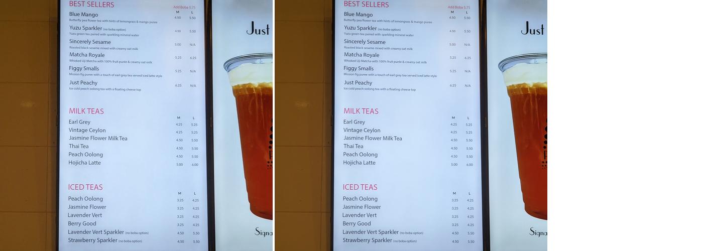 Percolate Menu