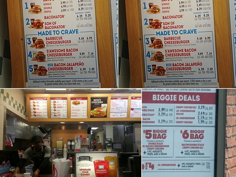 Wendy's Menu