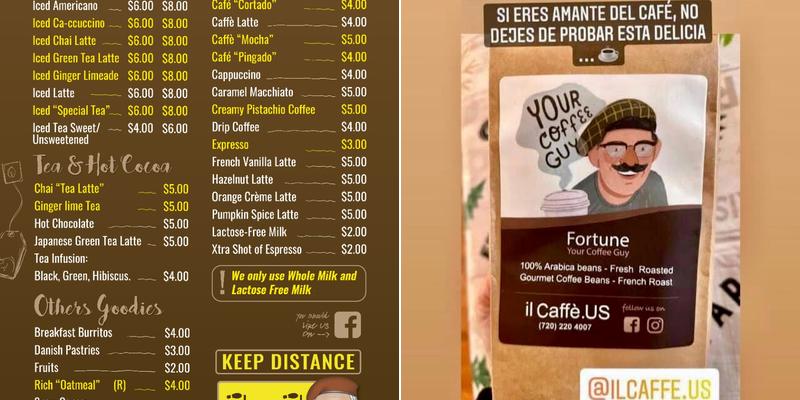 Your Coffee Guy Menu